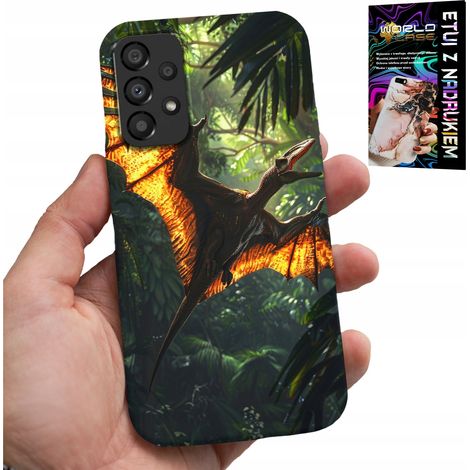 Custodia per Samsung A52 / A52S - cover posteriore con dinosauro pterodattilo (1/5)