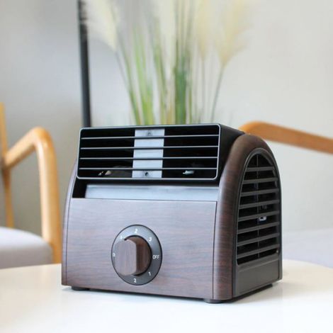 Ventilateur de Bureau Petit et Puissant Sans Pale-Ventilateur de Table Centrifuge Turbo Double Turbine 30W-Aération Orientable 45° (1/4)