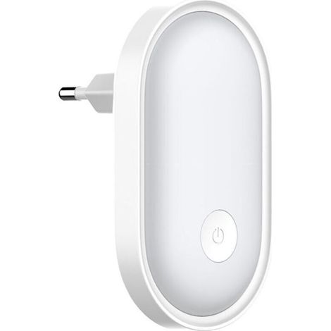 Veilleuse LED à brancher sur prise, lampe de nuit tactile avec capteur de crépuscule et luminosité réglable, veilleuse bébé et enfants pour chambre, escalier, couloir, cuisine – blanc chaud