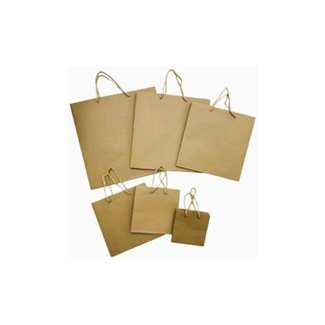Bolsa de regalo L de papel kraft con base ancha