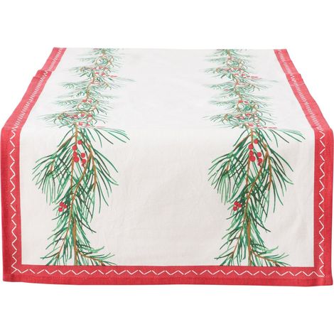Weihnachtlicher Tischläufer aus Baumwolle CHARLENE, 140 cm