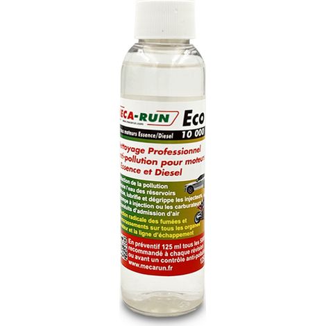 Nettoyant moteur anti-pollution essence et diesel 125ml – Réduction des fumées noires – Décrasse injecteurs et pompe à injection – Économie de carburant – Mecarun