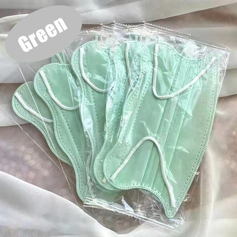 Einweg-Gesichtsmaske, V-förmige Schmetterlings-Wellen-Mundmaske von Morandi, 50 einzeln verpackt, für optimalen Schönheitsschutz (1/5)