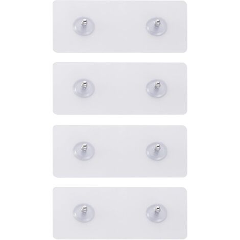 Adhésif sans Perçage Adhesive Accessoire Salle de Bain pour Étagère de Douche d'angle Montage Mural Adhésives de Remplacement Transparents de Nanomatériaux 4 Pièces (1/5)