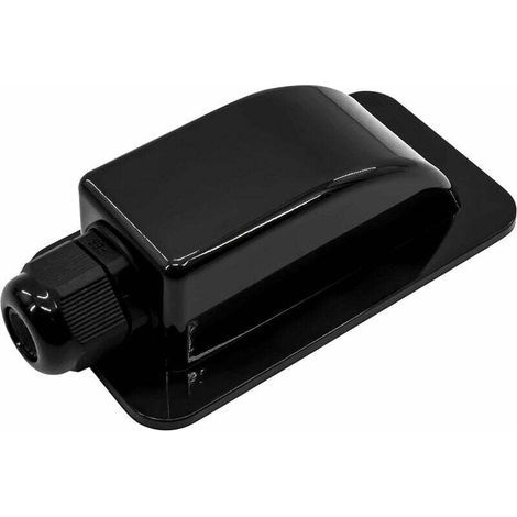 Plaque d'entrée de câble solaire simple en ABS 3 mm à 12 mm pour toit de camping-car étanche, bateaux, yacht, toits (noir) (1/5)