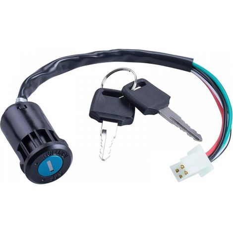 Interrupteur à clé d'allumage à 4 fils pour moto, 1 pièce (31,8 x 2,9 x 2,9), adapté aux scooters électriques tout-terrain à quatre roues (1/5)