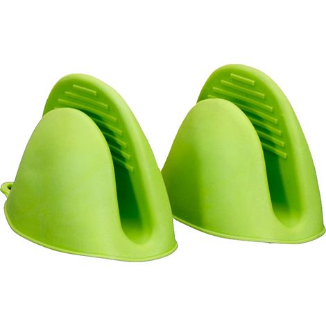 Lot de 2 mini maniques de cuisine en silicone, gants de protection contre la chaleur pour les doigts, idéaux pour la cuisson et la pâtisserie. Isolation thermique et résistance à la chaleur.
