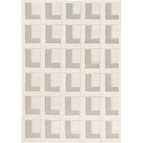 Indoor rug with geometric patterns in cream 150x80 cm - Eve