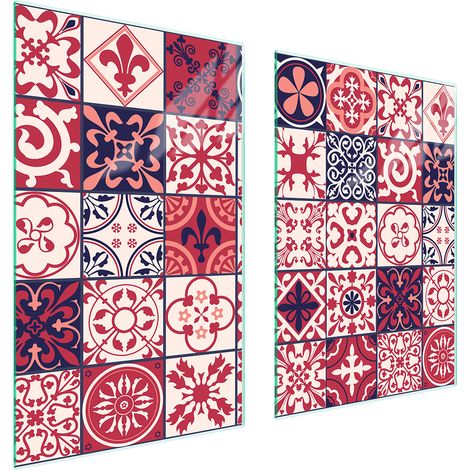 Plaque de protection en verre pour la cuisine, mosaïque 65x52 (1/5)
