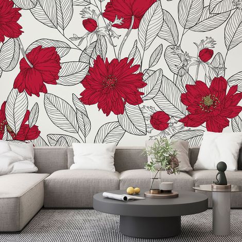 Papier peint panoramique - Fleurs - 130 cm x 73 cm (1/4)