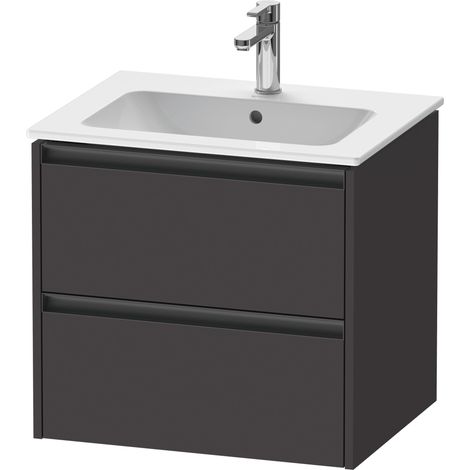Duravit Ketho.2 bâti-support pour lavabo suspendu, 2 tiroirs,