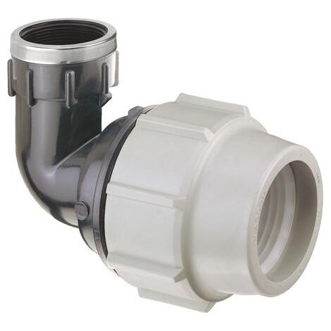 Coude 90° à Compression Femelle 26/34 pour Tube PE ø40 - Plasson