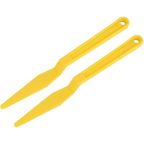 Outil de pose de film pour voiture (lot de 2) : raclette portable pour la finition des bords, outil de finition pour film de voiture-18X1.5X1CM-Yellow (1/3)