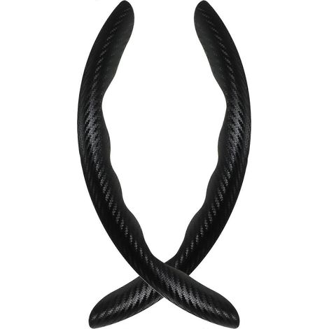 Autodekor, Lenkradschutz, Lederlenkradbezug, Autoinnenausstattung-28x6cm-Black (1/3)
