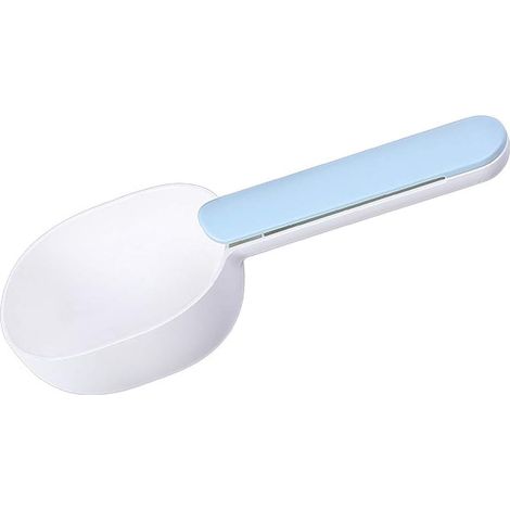 Cuillère doseuse à long manche avec clip pour croquettes pour chiens et chats - Cuillère doseuse pour croquettes pour chiens et animaux de compagnie - Cuillère doseuse de 250 ml (1/5)