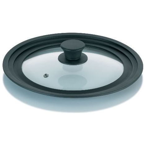 Kela Concetta couvercle de cuisson en verre noir 27 cm