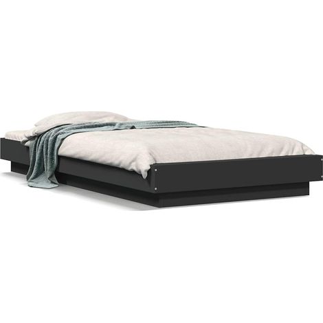 Maison Exclusive - Bettgestell Schwarz 100x200 cm Holzwerkstoff