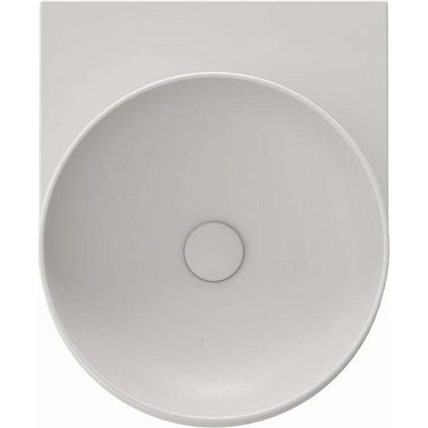 Ravak Yard - Lavabo 41x50 cm, senza troppopieno, senza foro per miscelatore, Smoke Grey XJX0O040000 (1/5)
