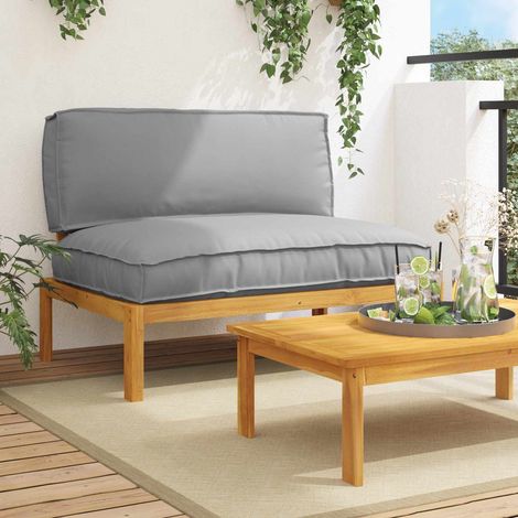 Ensemble de Canapés Gris 120 x 92 x 69 cm Bois d'Acacia Massif vidaXL (1/5)