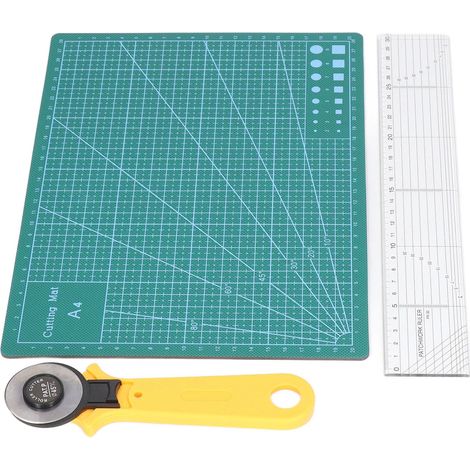 Tapis de Découpe Auto-Réparateur A4 avec Lame Tournante 45mm pour Quilting, Loisirs Créatifs et Projets de Couture (1/5)