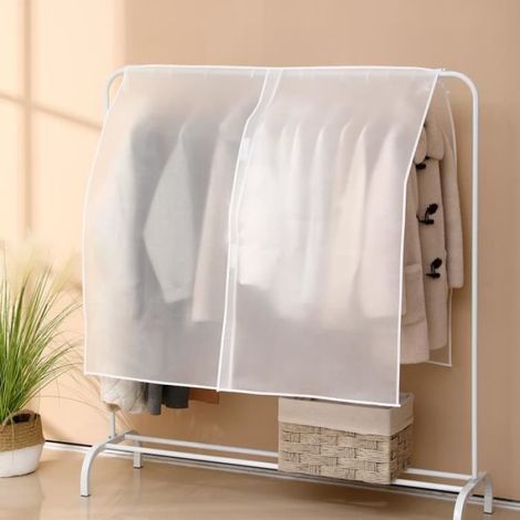 1x Housse de rangement, semi transparent, PEVA, 120x110cm, pour vêtements et manteaux (1/4)