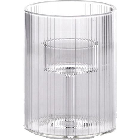 Regalo Italiano Portacandela Tealight D 8 Cm H 11 Cm Vetro Borosilicato