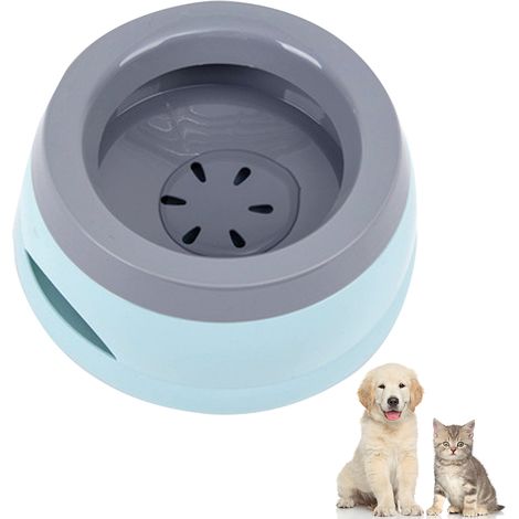Gamelle anti-déversement pour chien, idéale à la maison et en voyage. Fini les sols mouillés et les éclaboussures  Bleue. (1/5)