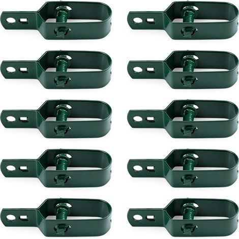 10 x Wire Tensioners for Fence, Green Zinc Plated Steel Tensioner for Garden, Wire Mesh Fence, Grazing Fence, Hunting Fence, Wire Tensioner (10.5 x 2.7 x 2.2 cm) (1/5)