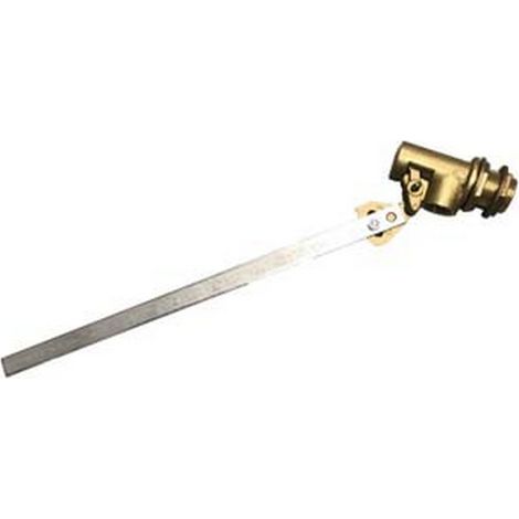 1PZ GALLEGGIANTE CORPO IN OTTONE CON ASTA PIATTA INOX - M 3/4" mm.300 -  mm.8