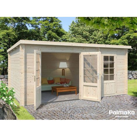 Abri de jardin en bois Ella 13,1 m2 Naturel (1/5)