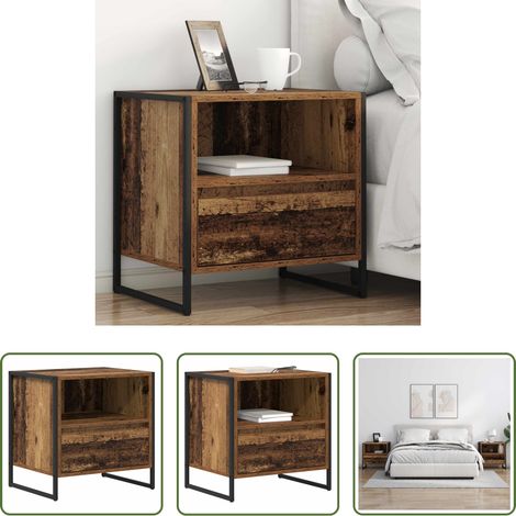 Altholz - Nachttisch Altholz 50 x 39,5 x 50 cm Holzwerkstoff (1/5)