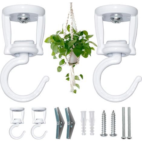 4 Pièces Crochet de Plafond pour Plantes Suspendues pour Plante, Support Panier Suspendu pour Suspendre Pots de Fleurs, Carillons Éoliens, Nichoirs