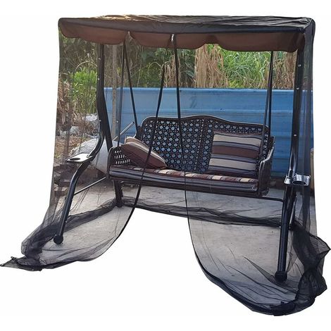 Moustiquaire de terrasse en maille polyester avec ouverture à fermeture éclair et toit imperméable - Pour chaise de 3 personnes,T-Audace(200X125X185cm) (1/5)