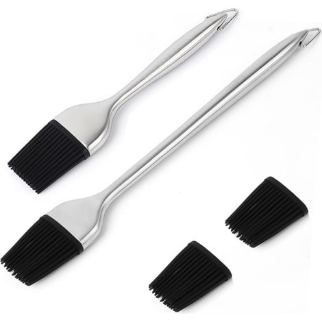 Pinceau Silicone Barbecue et Pâtisserie Acier Inoxydable Brosse Badigeonner (1/5)