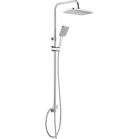 Chrom Duschsystem "Tubo" mit Regendusche und Handbrause