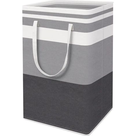 royaluxe - Panier à Linge Panier à Linge en Tissu Toile Corbeille de Rangement Pliable, Cordon Paniers à Linge, Pliable Sac à Linge, Imperméable, Pliable, Antipoussière (1/5)