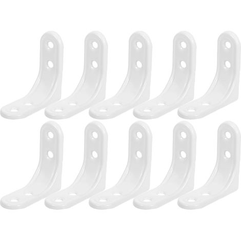Lot De 12 Supports D'Étagère En L En Acier Inoxydable Équerres D'Angle Robustes 2.00in Avec 48 Vis Pour Armoires Fixations Murales Pour Cuisine Et Salle De Bain (1/5)