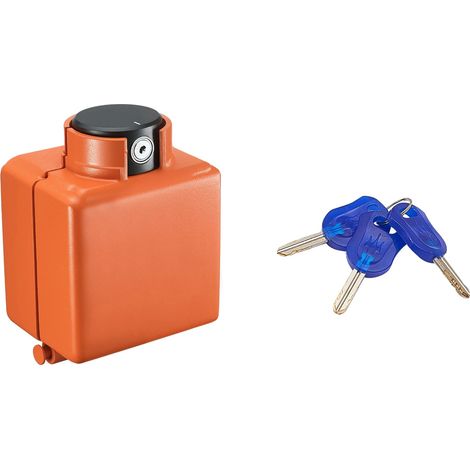 Candado para remolque, seguridad mejorada, instalación rápida, color naranja. (1/2)