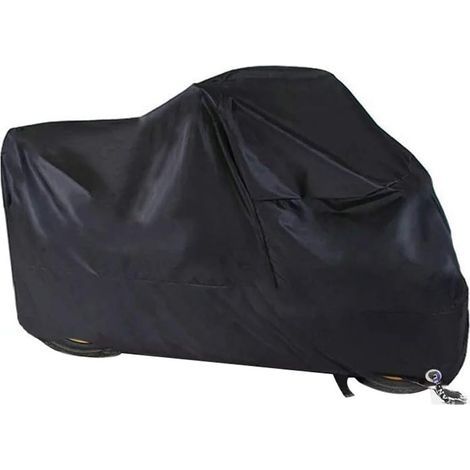 Housse de moto, bâche anti-poussière imperméable 190T pour moto avec trous de verrouillage (265 105 125 cm) (1/5)