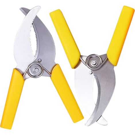 Tijeras de podar de 2 piezas, alicates para descortezar árboles, herramienta para pelar corteza, cortador de anillos para huertos y jardines, ramas manuales (1/5)