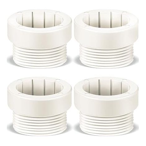Lot de 4 adaptateurs stabilisateurs filetés pour parasol de piscine de 1,75 po pour terrasse extérieure (1/4)