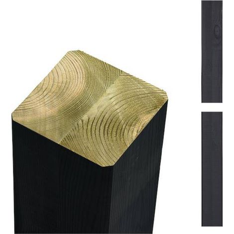 Plus Pfosten Cubic 369 cm 90 x 90 mm schwarz Leimhölzer (1/2)