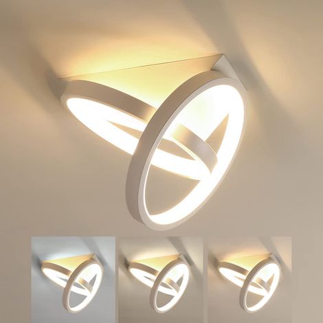 Plafonnier LED moderne – Anneaux lumineux – Blanc – Dimmable – Salon/chambre/cuisine/couloir/balcon