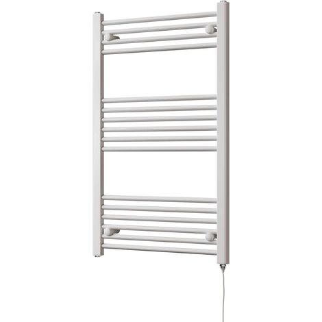 Zennor - White Electric Towel Rail H1000mm x W600mm Straight 500w Standard (1/3)