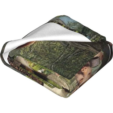 Weiche und flauschige Dekodecke mit Cartoon-Motiven – Eine bequeme Flanelldecke, perfekt für Schlaf- und Wohnzimmer, ein ideales Geschenk für jede Jahreszeit. (1/5)