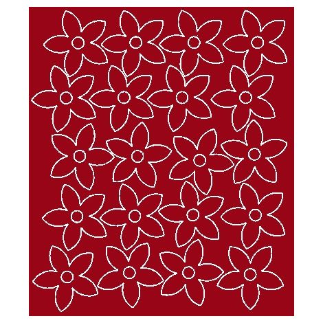 Lot de 20 stickers muraux fleurs rouge foncé mat