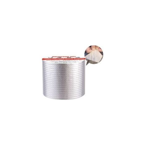 Selbstklebendes Dichtungsband - Butylkautschuk - Aluminiumfolie - Für Dachlecks, Oberflächenrisse, Fensterbänke, Rohrbrüche (10 cm x 5 m) (1/4)