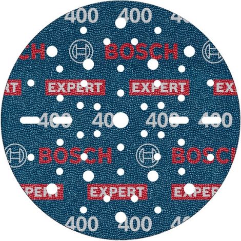 Bosch 50x Disco desabbiatore EXPERT O780, 150 mm (per legno duro, Pittura su legno, Ø 150 mm, Grana 400, Accessori professionali Levigatrice eccentrica) (1/5)