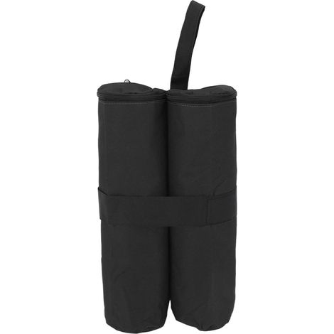 Sac de lestage pour tente avec fixation par crochets et boucles, idéal pour canapés, tonnelles et parasols, couleur noire. (1/5)
