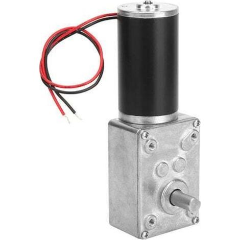 Moteur électrique à engrenages à vitesse réduite avec engrenage hélicoïdal réversible, arbre de 8 mm, 12 V (12 V, 40 tr/min) (1/4)